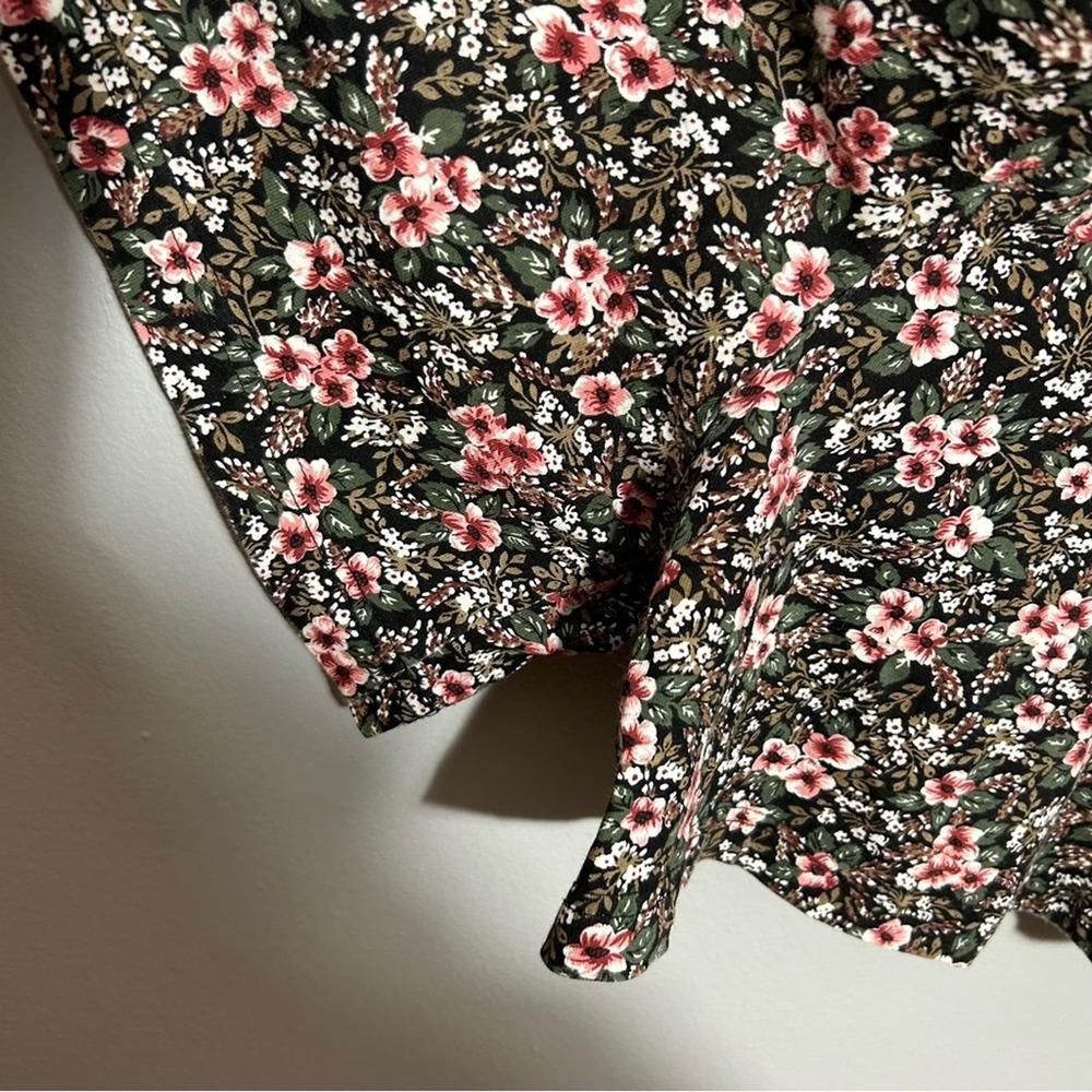 Energie Y2K 90s Style Ditsy Floral Shorts Romper Button Front 100% Cotton Medium - Picture 6 of 8